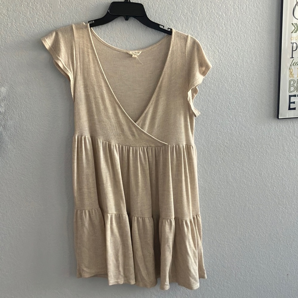 Tan Babydoll Dress